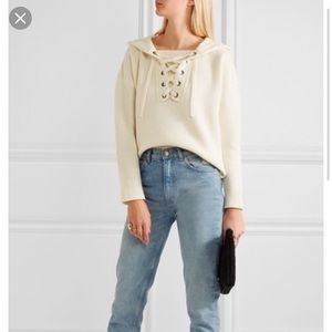 Madewell lace up sweater